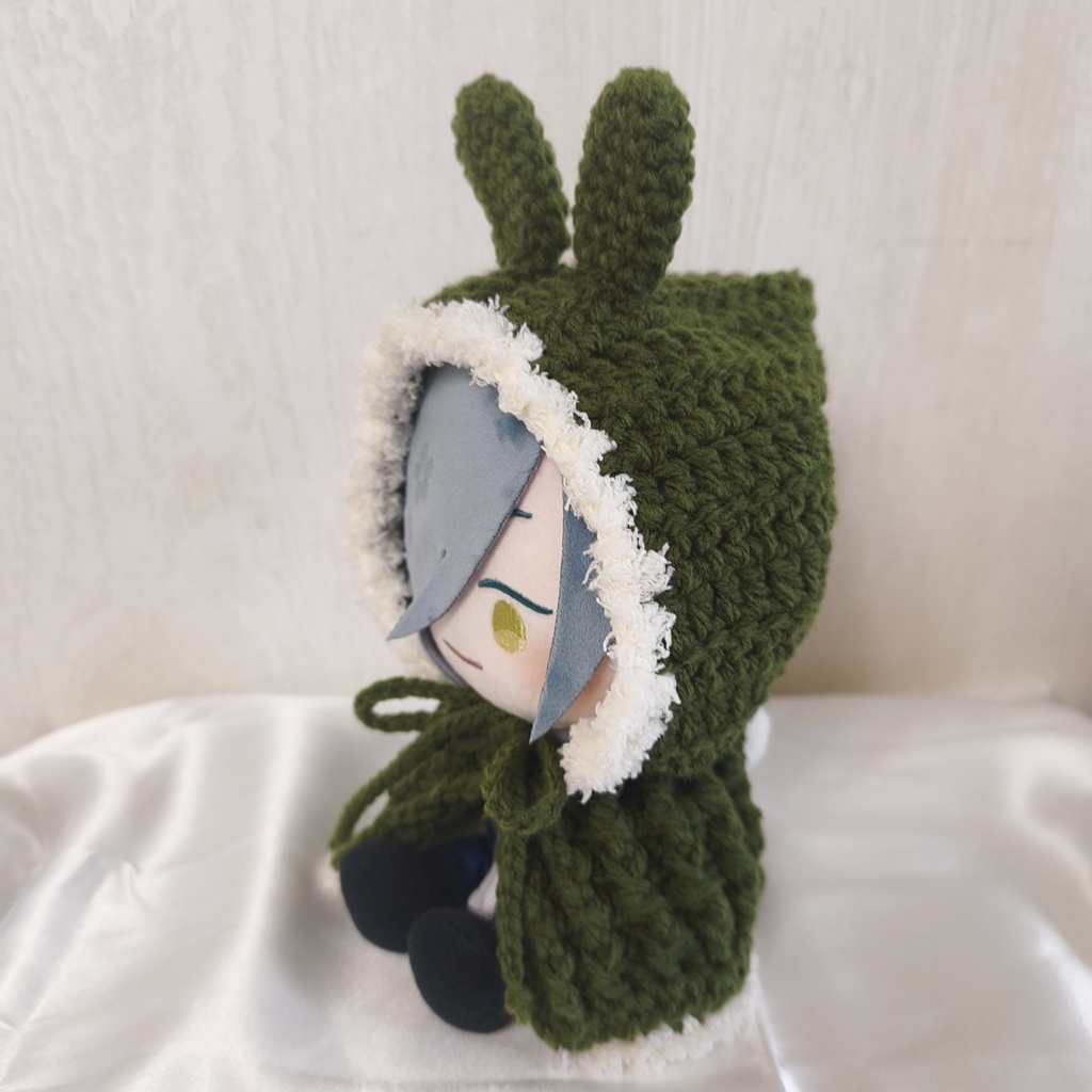 わんぱくぬいサイズ着ぐるみ モスグリーンうさ耳しっぽ付