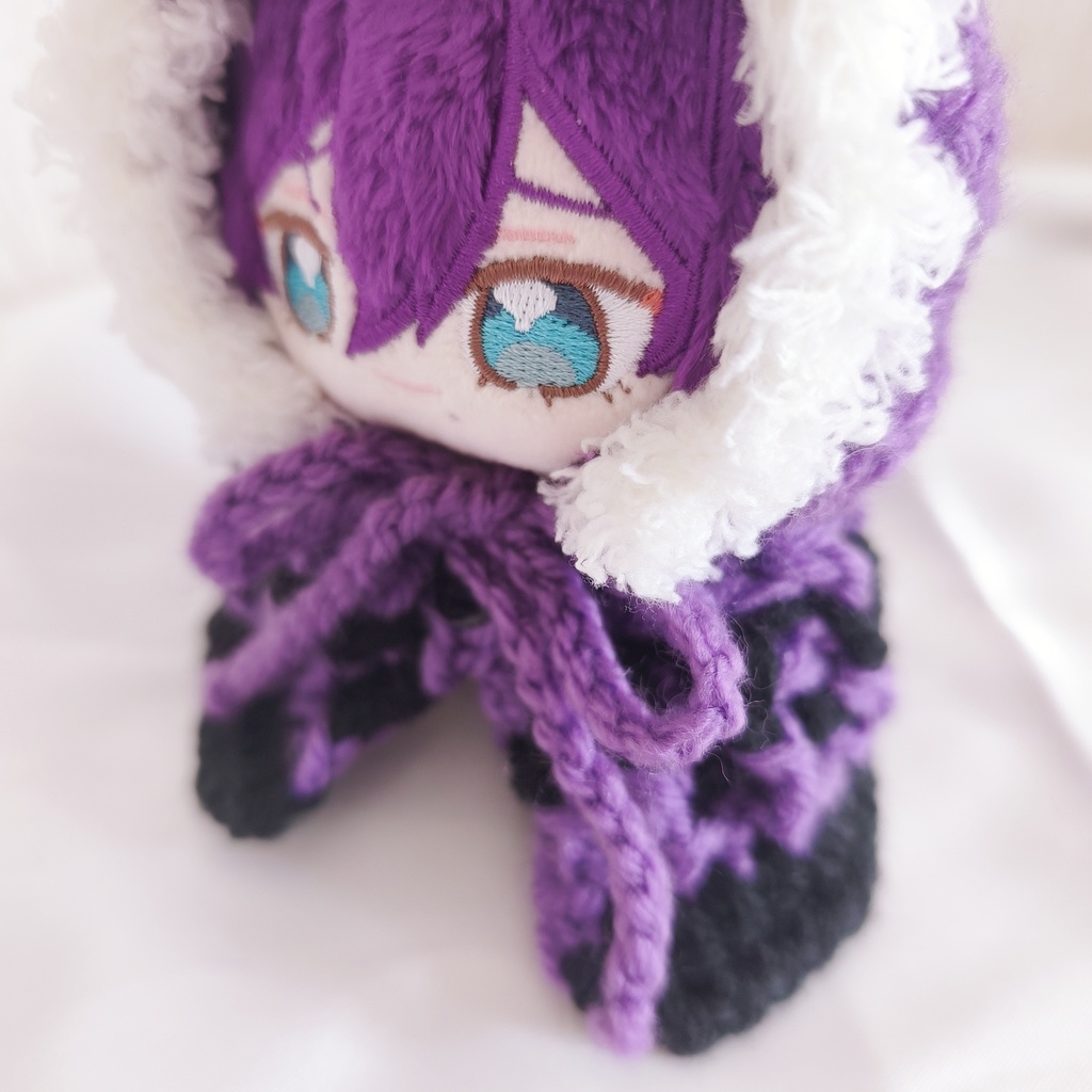 いつぬい用着ぐるみ 紫黒うさ耳白しっぽ付