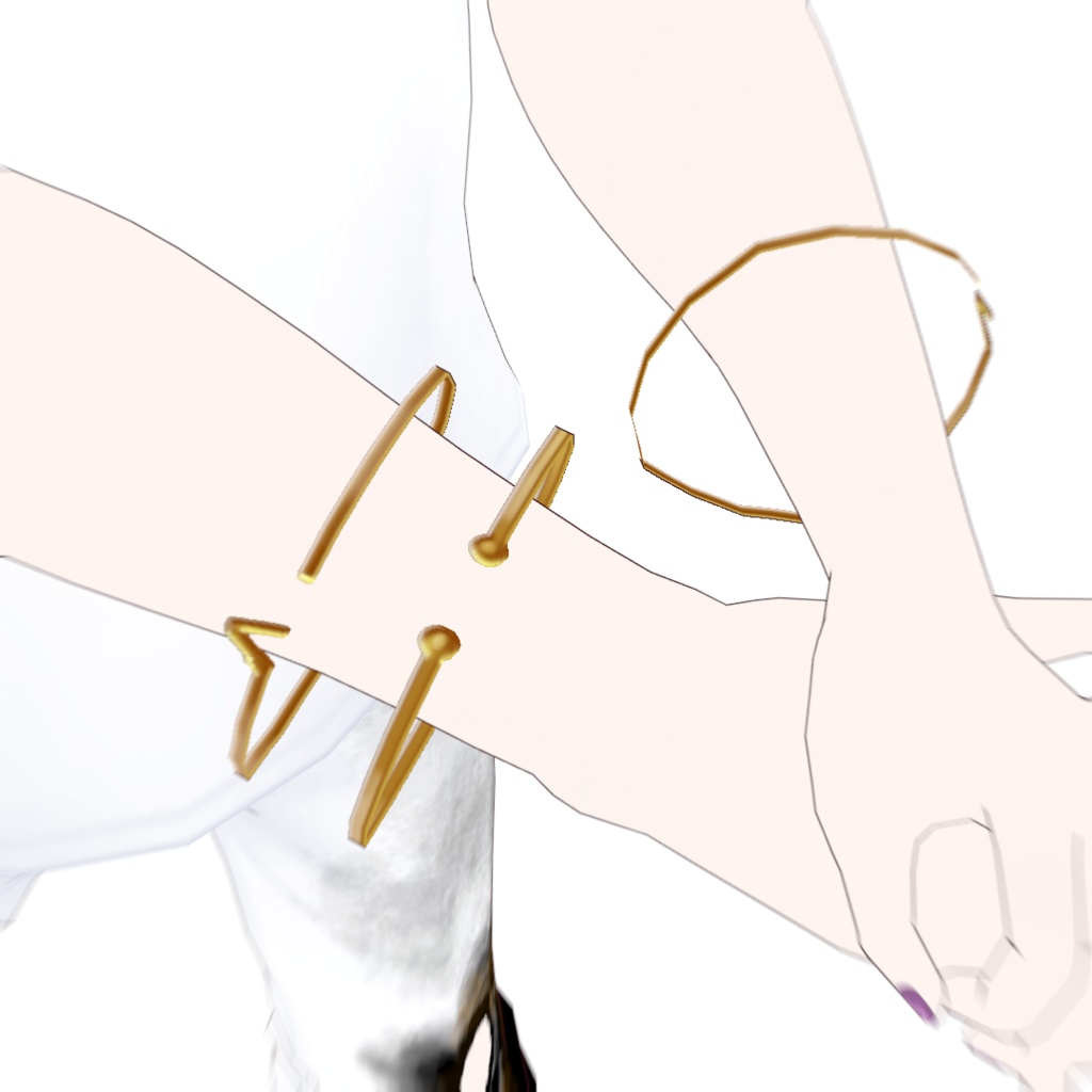 【無料版有】シンプルバングルセット【VRoid正式版】