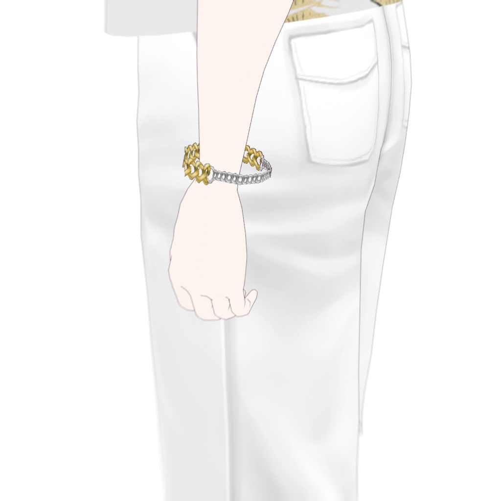 【VRoid】シンプルチェーンブレスレット