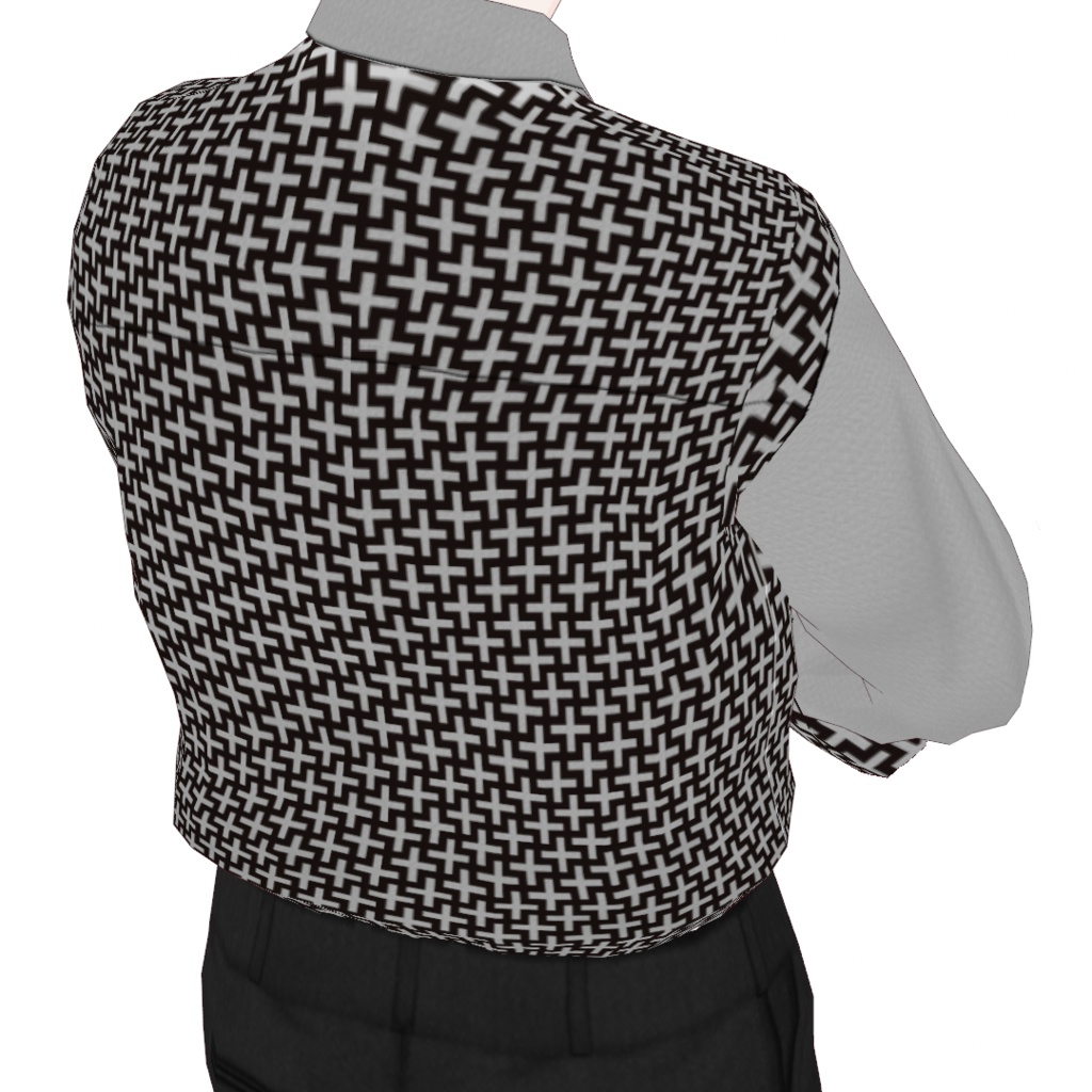 【VRoid】タックイン幾何学柄シャツ