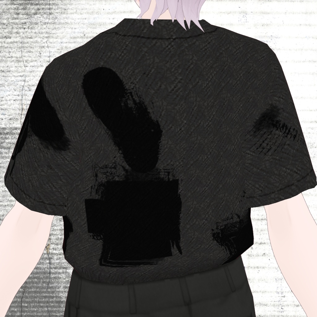 【VRoid】タックイン半袖開襟シャツ