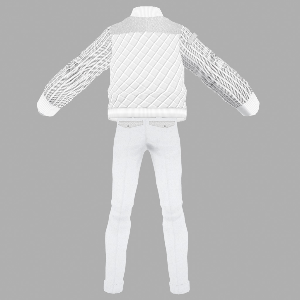 【VRoid】異素材mixジャケットコーデ