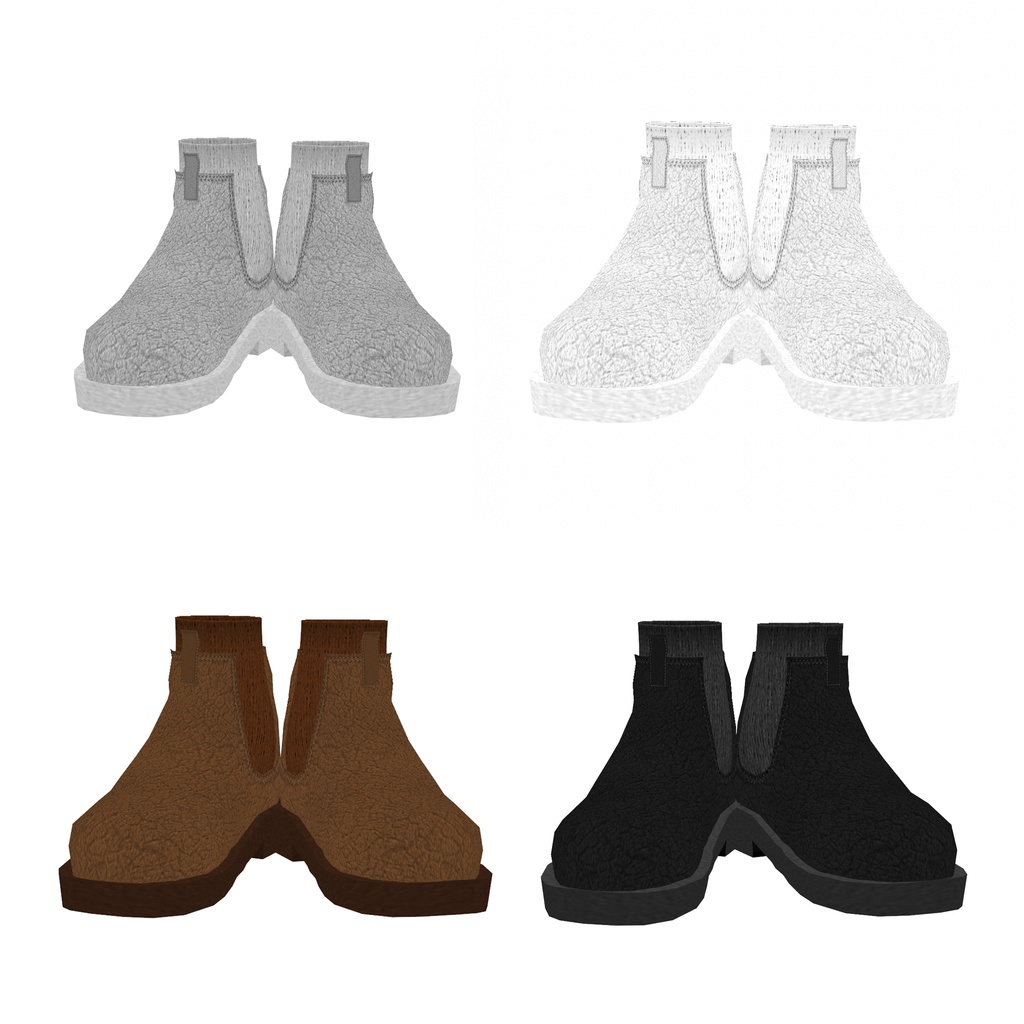 【VRoid】サイドゴアブーツ