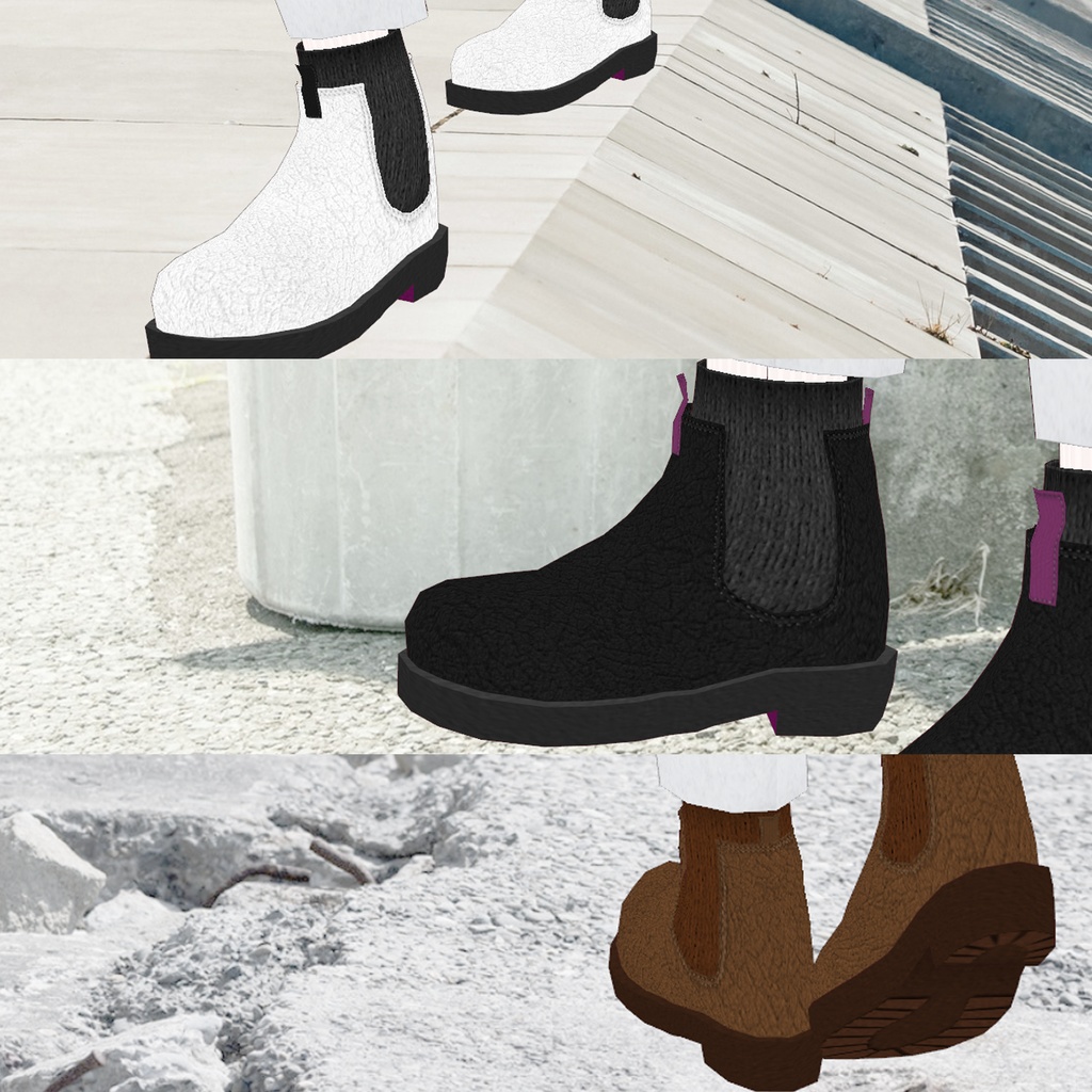 【VRoid】サイドゴアブーツ