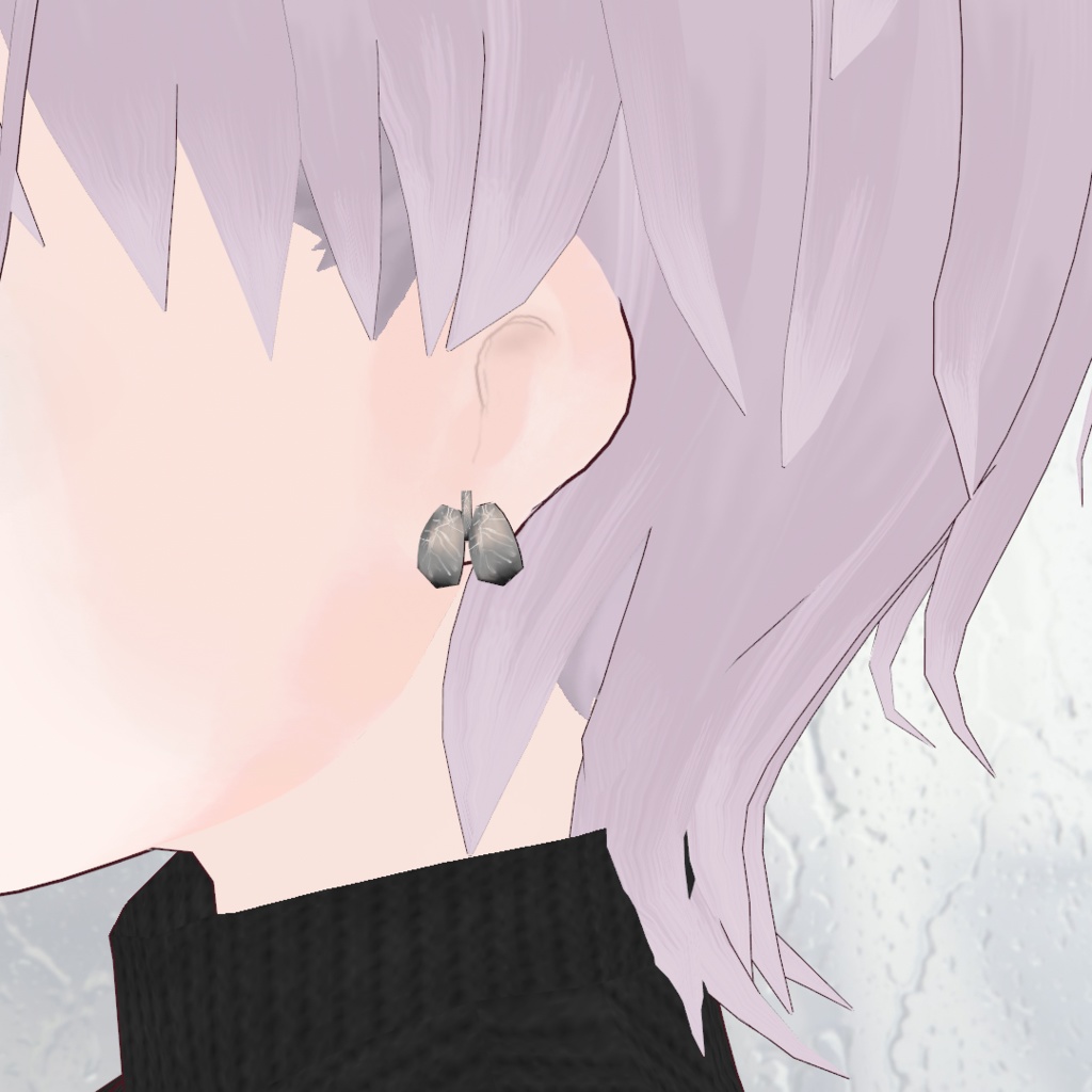 【VRoid】たばこと肺のピアス【無料】
