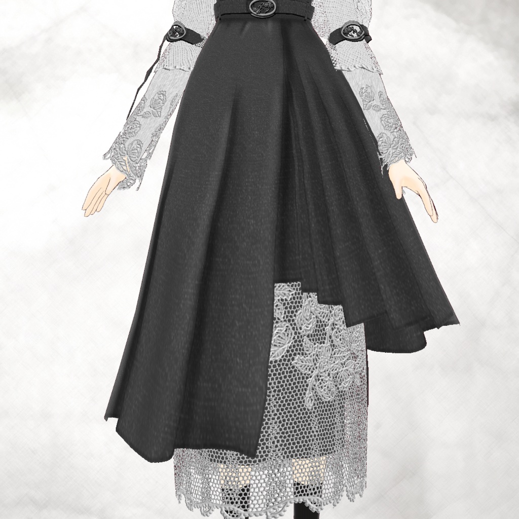 【VRoid】レイヤードニットワンピース