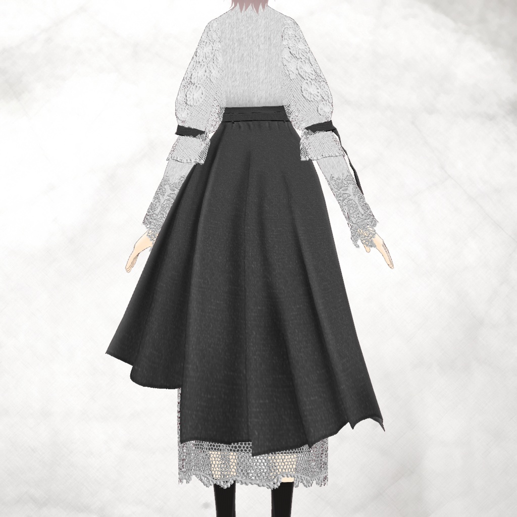 【VRoid】レイヤードニットワンピース