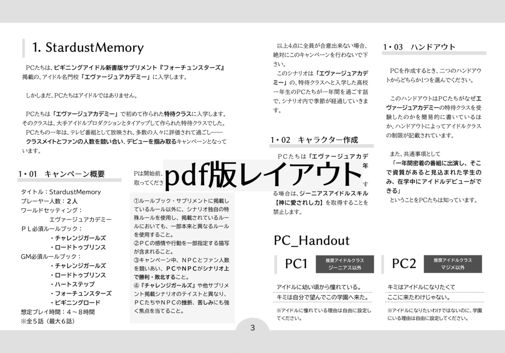 pdf版:ビギニングアイドルキャンペーン「StardustMemory」SPLL:E228002
