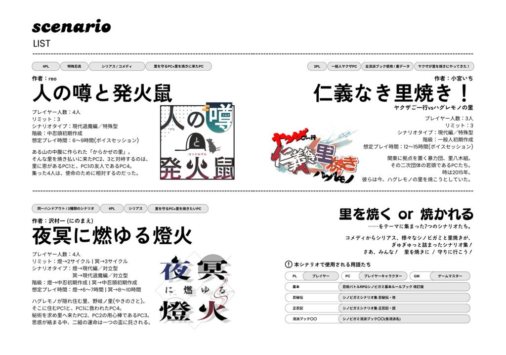 【書籍版】シノビガミシナリオ集:ハグレの里やいちゃいました