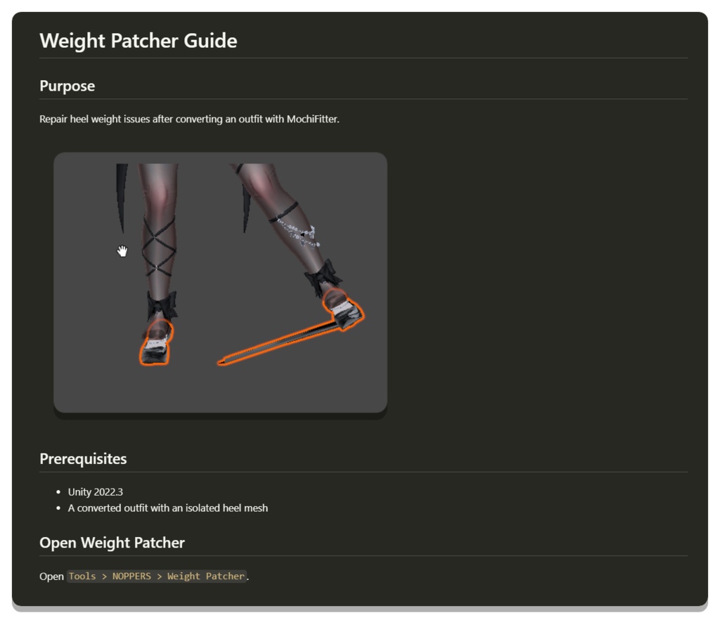 Weight Patcher 👠 | FREE | Unity | MochiFitter