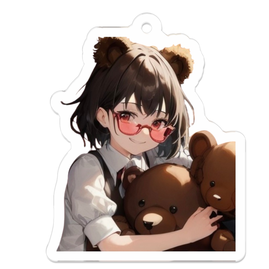 クマ化まなとクマぬいアクキー