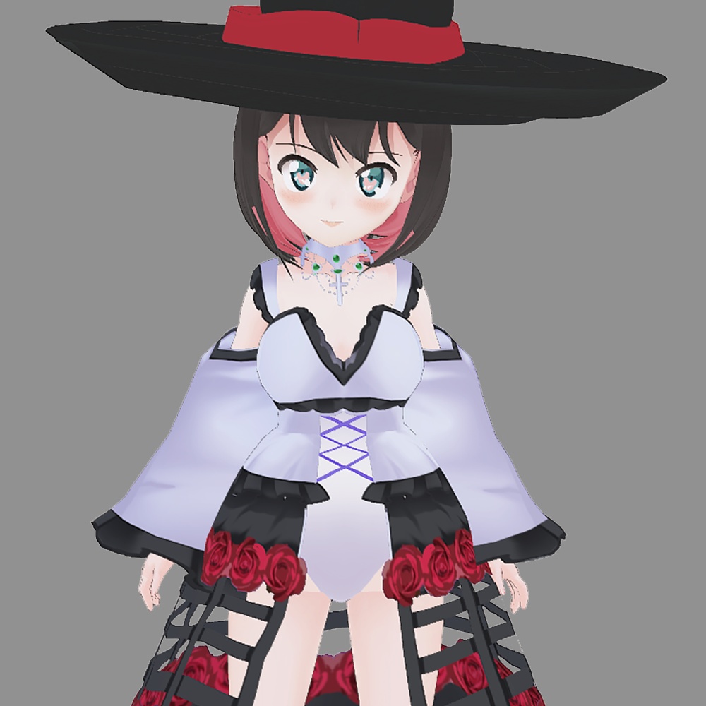 【VRoid】鳥かご薔薇ドレス(無料試着あり!)