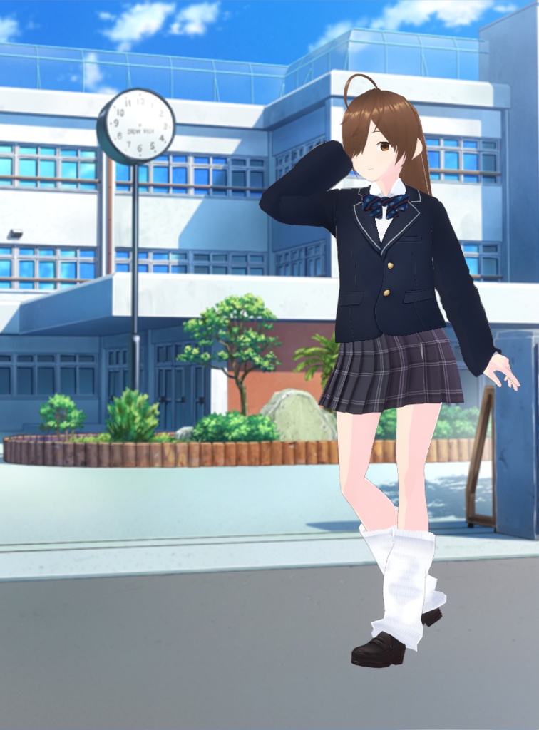 【VRoid】ルーズソックス(リボンあり/なし)【カスタムアイテム対応!】