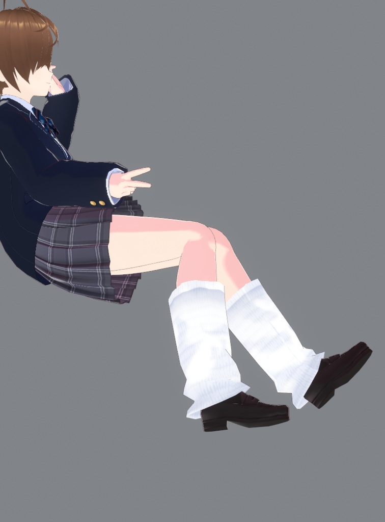 【VRoid】ルーズソックス(リボンあり/なし)【カスタムアイテム対応!】