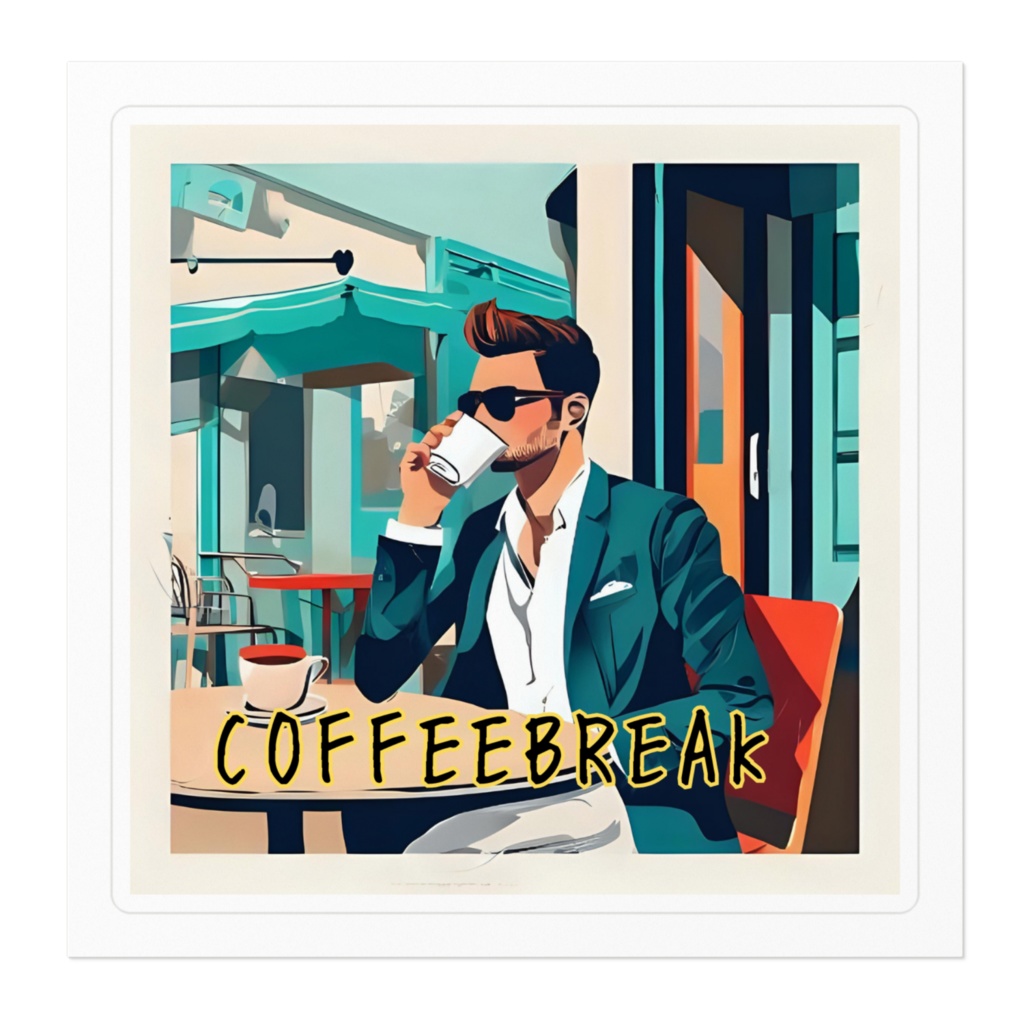 COFFEEBREAK man sticker
