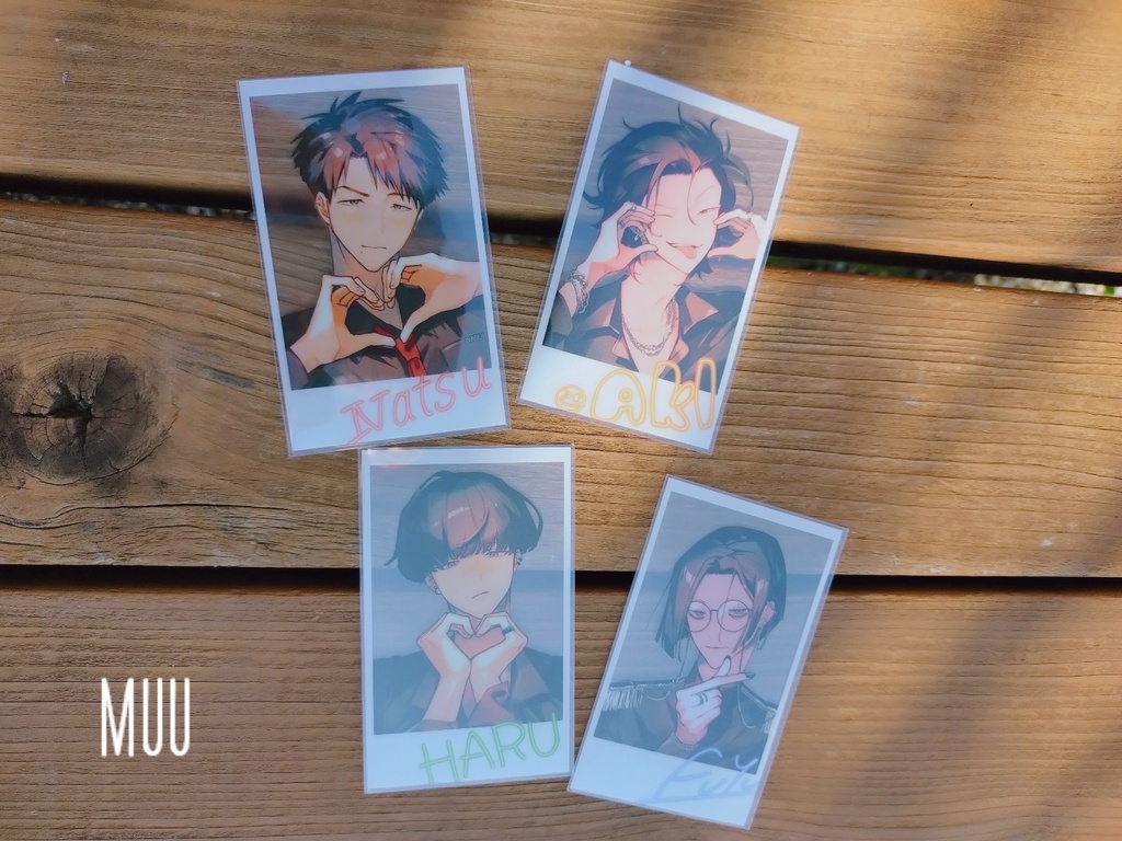 ナツアキハルフユ チェキ風クリアカードセット