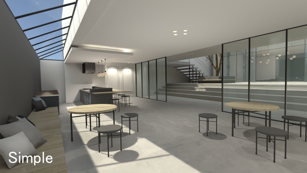 【VRC向けワールド】Courtyard House-中庭のある家-