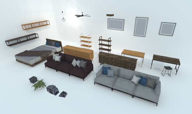 制作Tips付き!3種のワンルームAsset【VRChat向け】