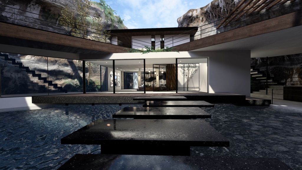 【VRC向けワールド】滝の隠れ家 -Waterfall Hideout-