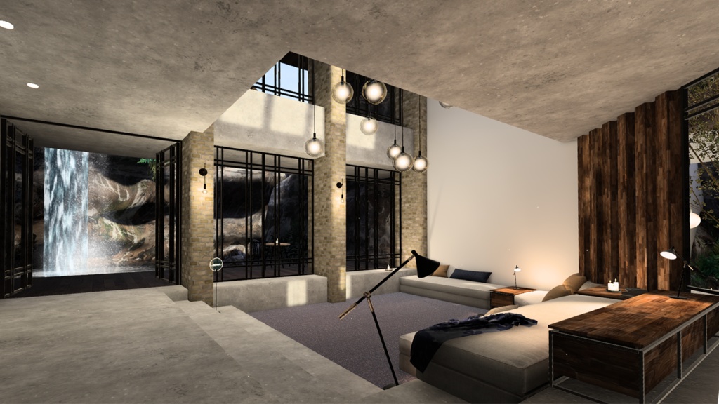 【VRC向けワールド】滝の隠れ家 -Waterfall Hideout-