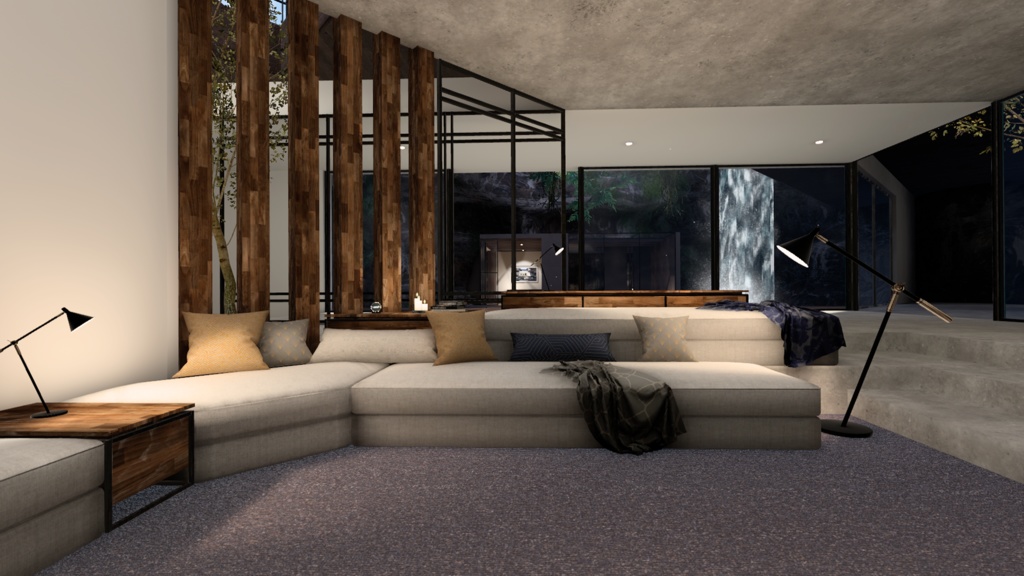 【VRC向けワールド】滝の隠れ家 -Waterfall Hideout-