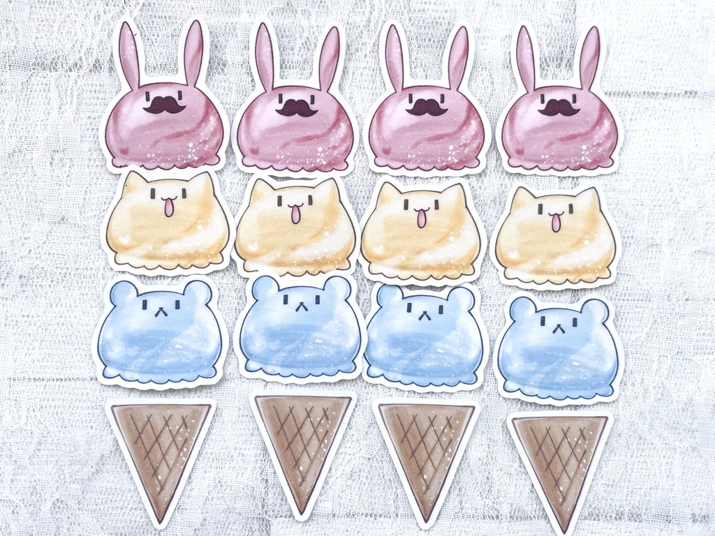 キラキラアイスステッカー