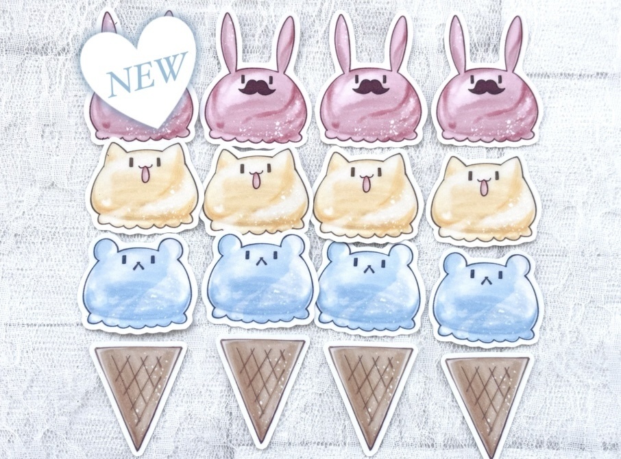 キラキラアイスステッカー