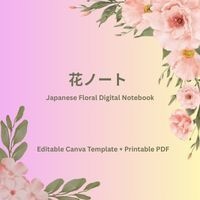 花ノート – Floral Digital Notebook (Printable PDF)