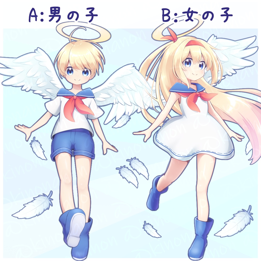 立ち絵素材_天使の子_PSDTool可