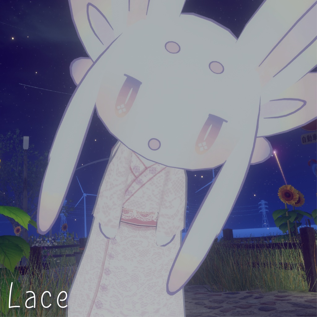 【ムルル専用/無料】涼しげゆかた&りんご飴ハンド