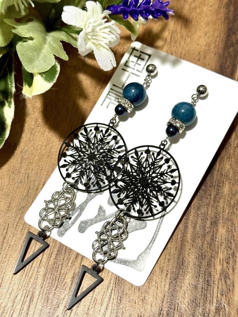 【流】ピアス-アパタイト-[N-10]