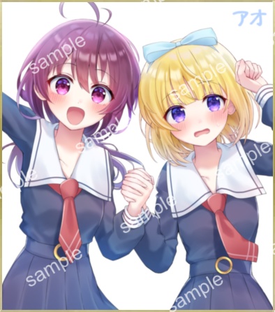Armonia神室編　悠音＆乃々　複製色紙（アオ）