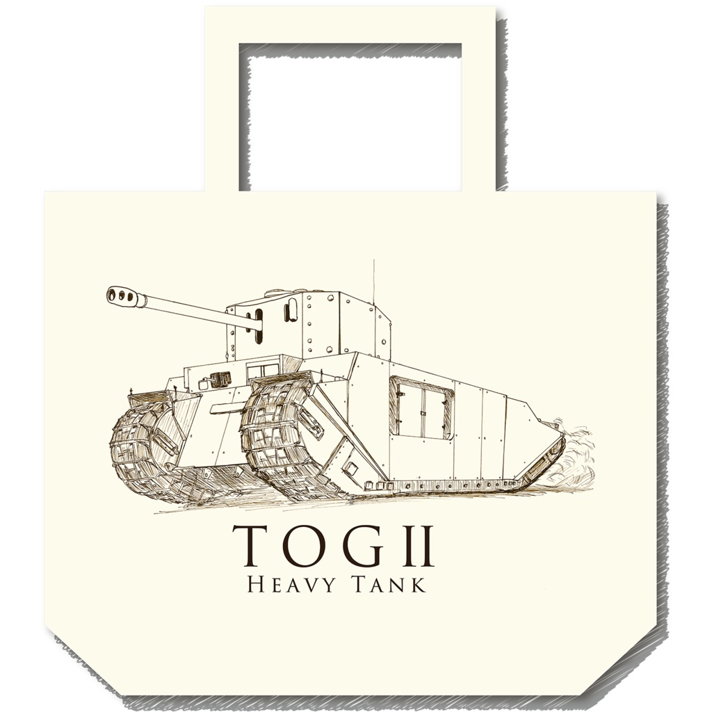 TOGⅡ重戦車 48cm Lサイズトートバッグ