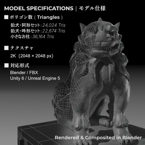 狛犬セット -小さなお社つき-