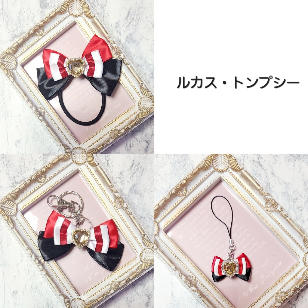 あくねこ リボンチャーム ヘアゴム