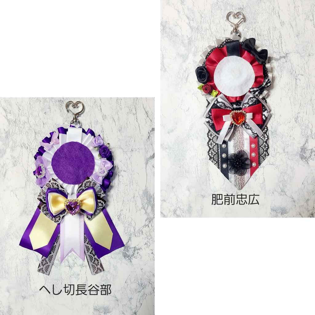 57mm 刀剣乱舞 男士イメージロゼット - odasan-ribbon - BOOTH