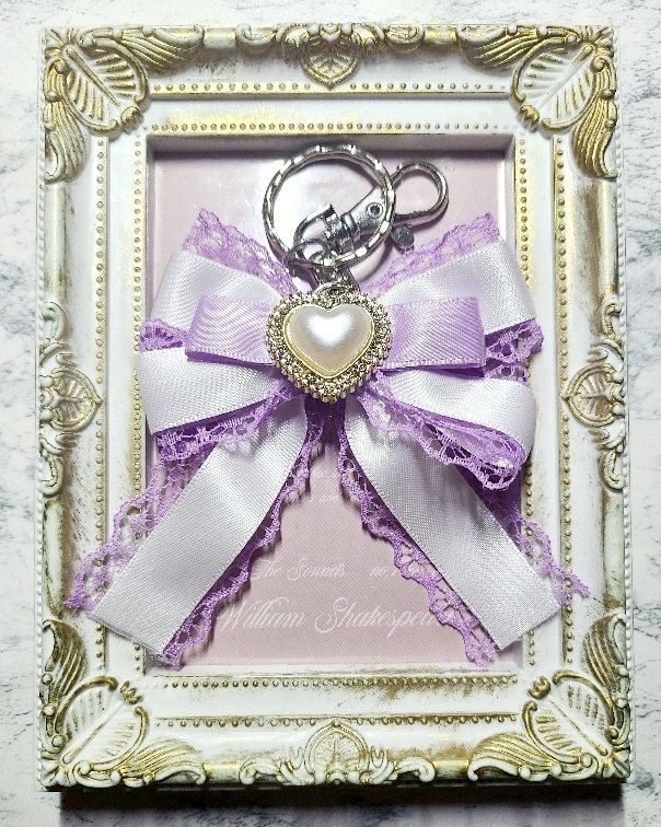 魔法少女感女児風リボンキーホルダー