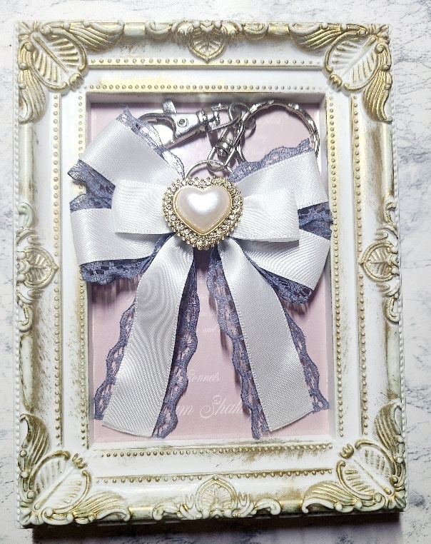 魔法少女感女児風リボンキーホルダー