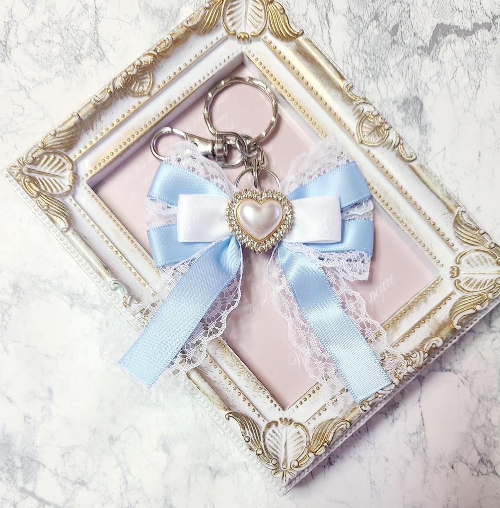 魔法少女感女児風リボンキーホルダー