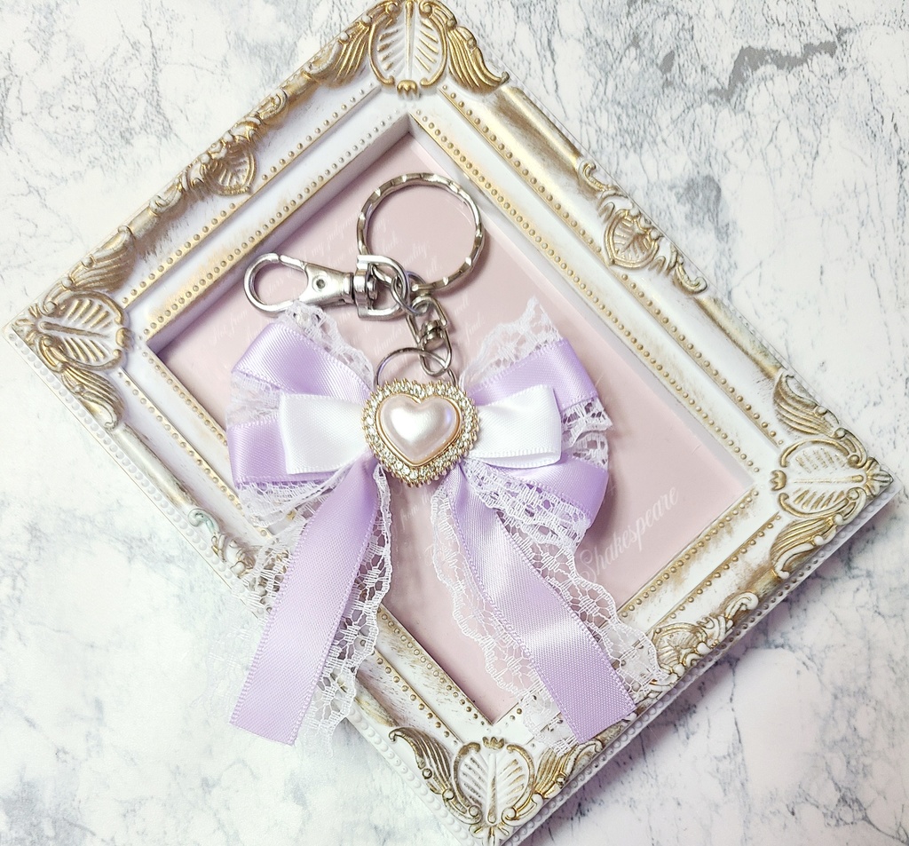 魔法少女感女児風リボンキーホルダー