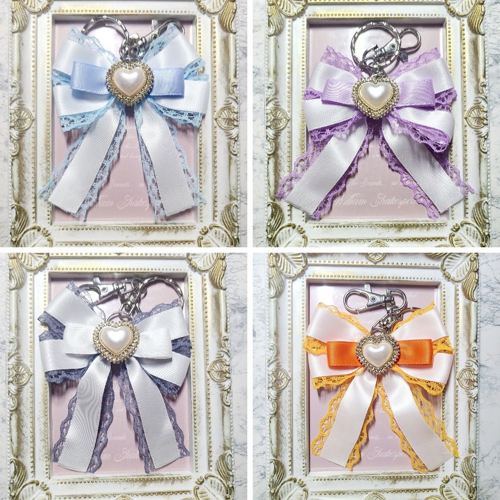 魔法少女感女児風リボンキーホルダー