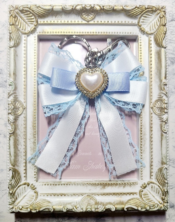 魔法少女感女児風リボンキーホルダー