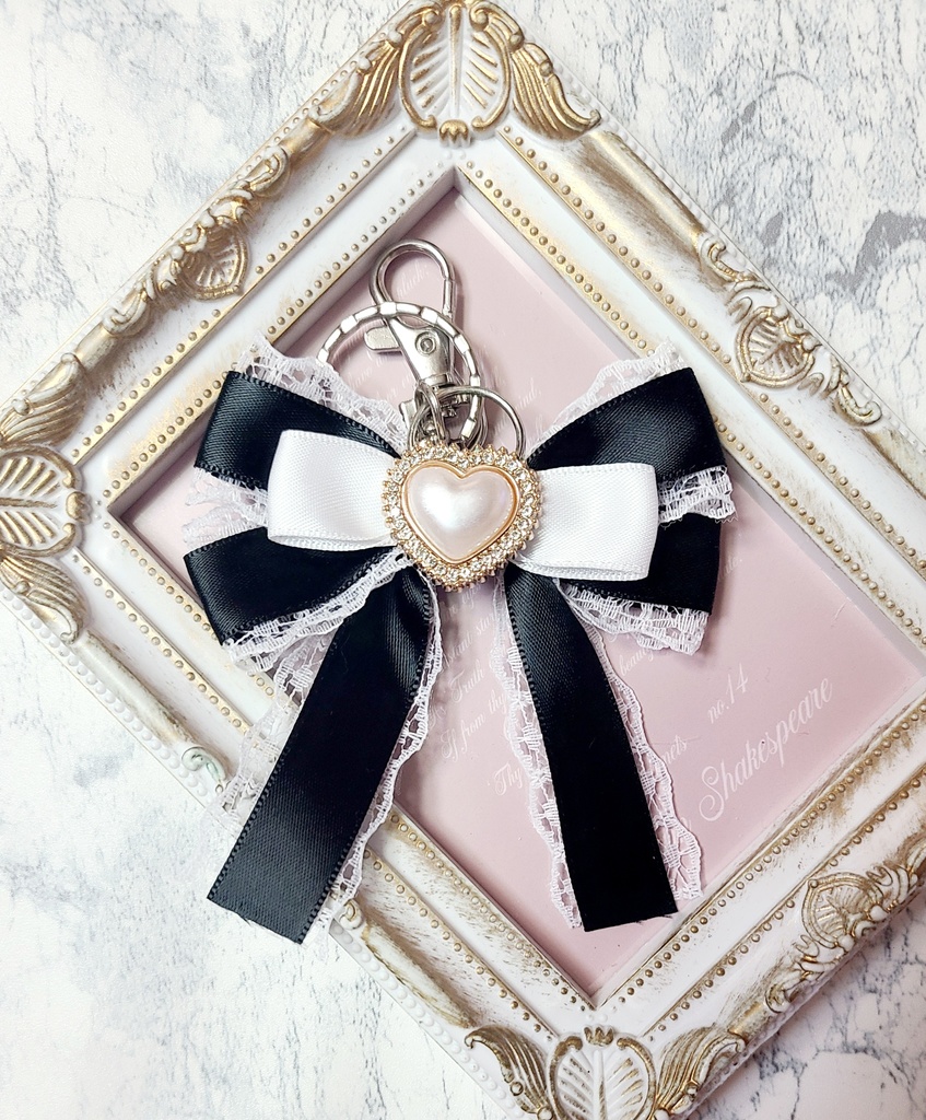 魔法少女感女児風リボンキーホルダー