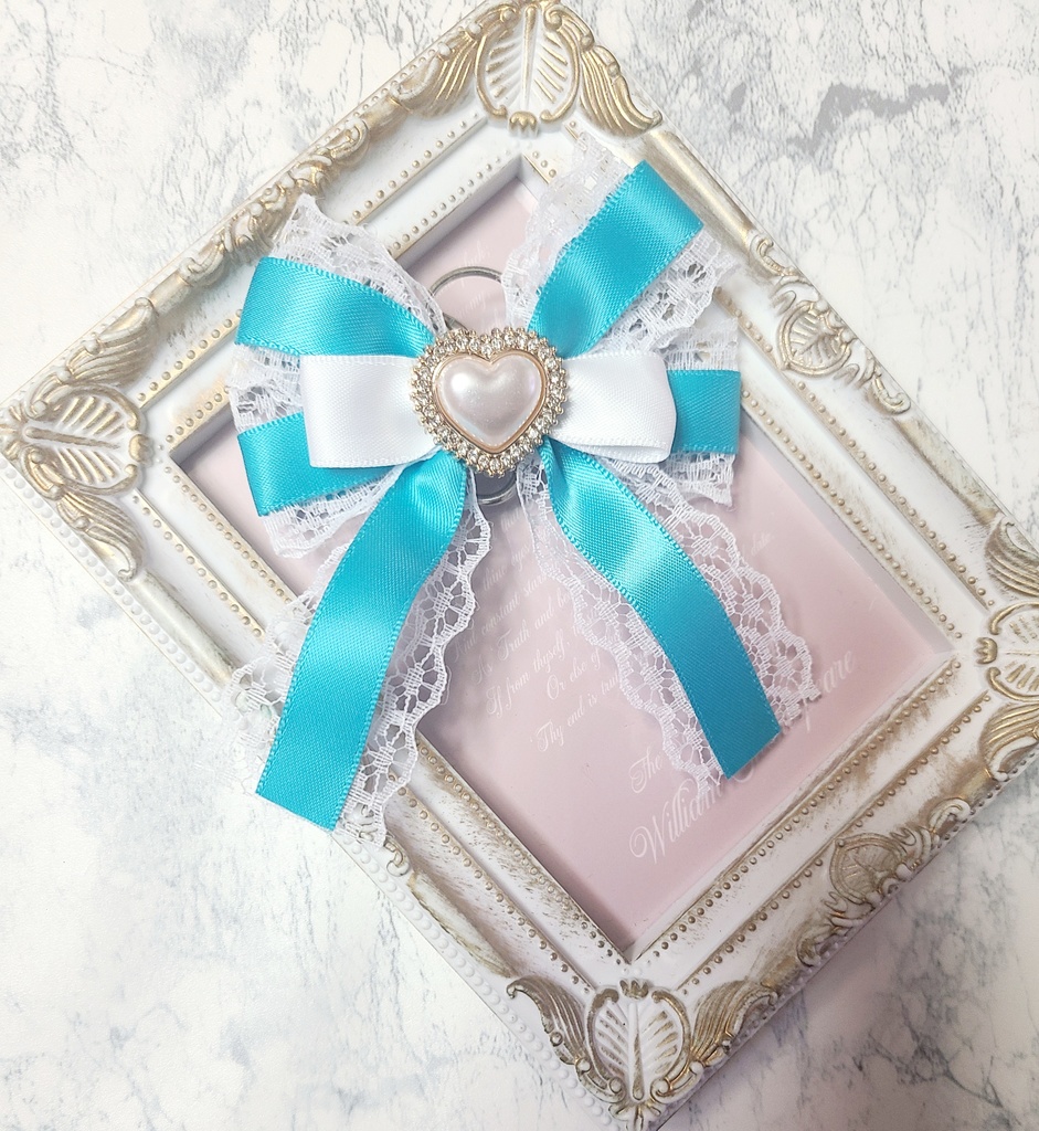 魔法少女感女児風リボンキーホルダー