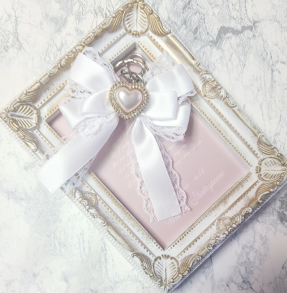 魔法少女感女児風リボンキーホルダー