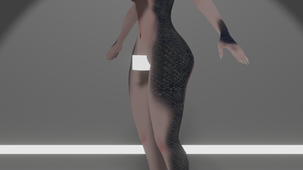 Fish/Dragon Scale Texture for Panda's base (Vrchat)