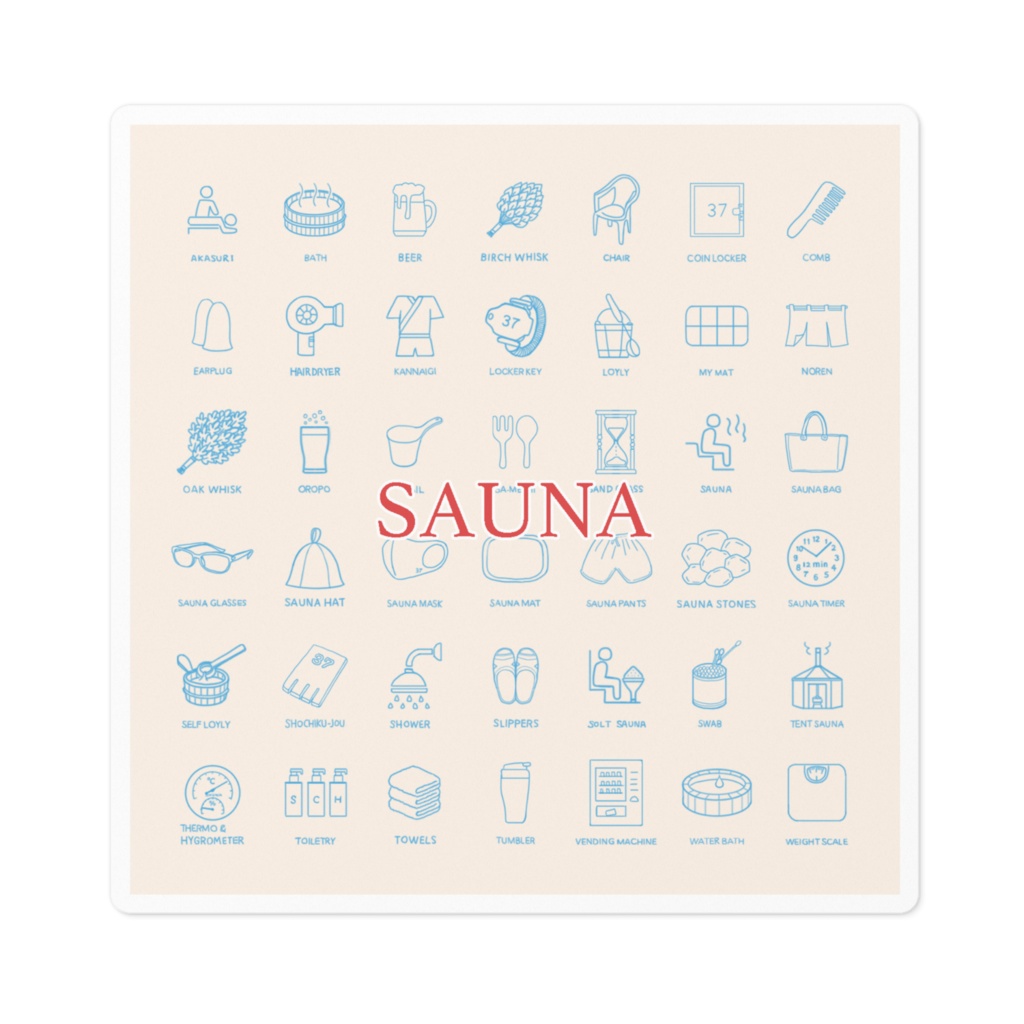 SAUNAステッカー