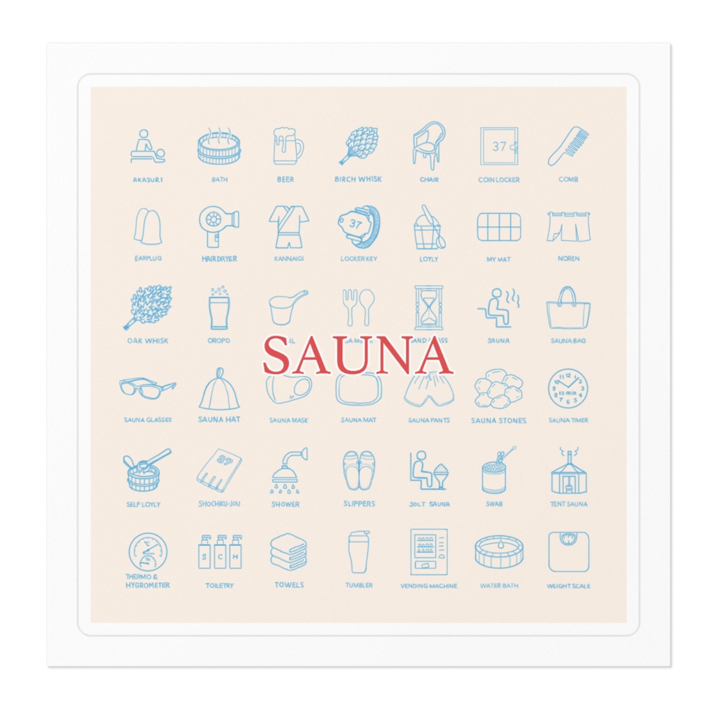 SAUNAステッカー