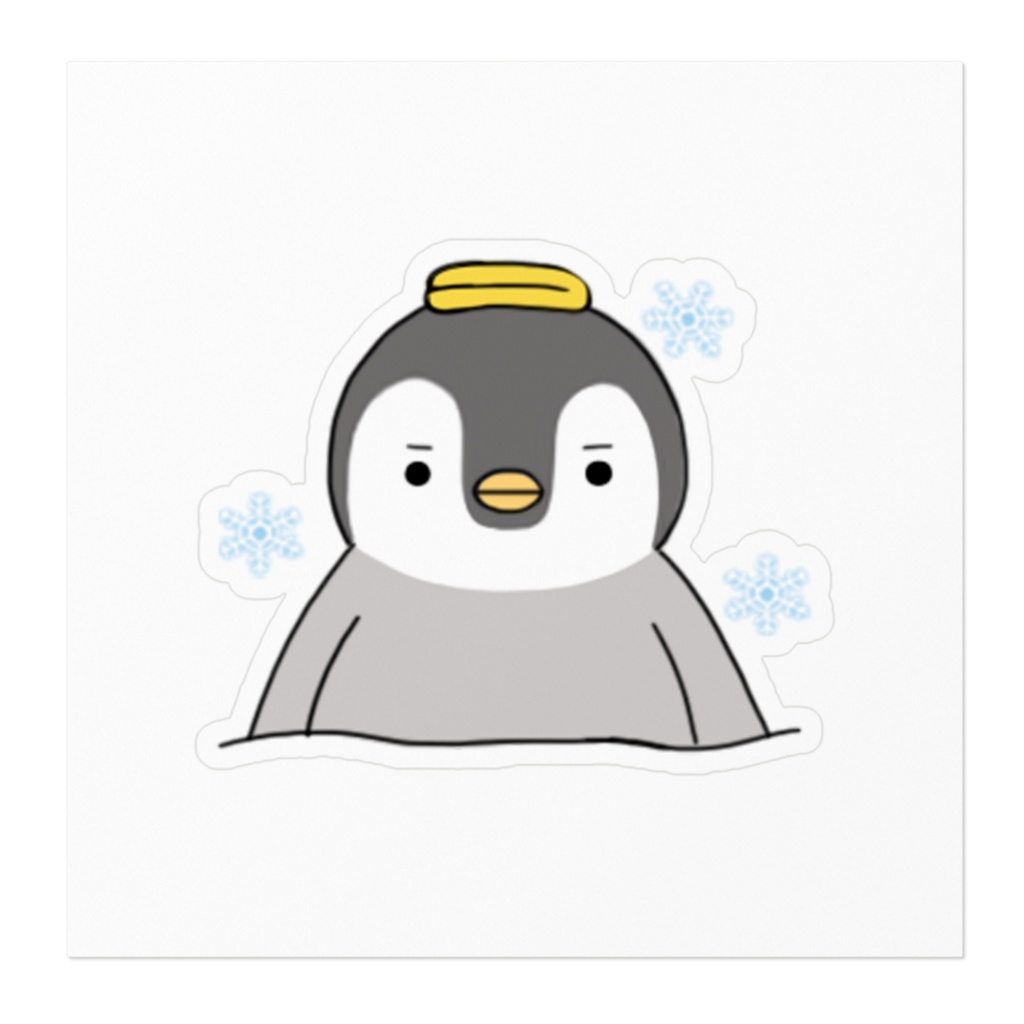 水風呂でクールなペンギンステッカー